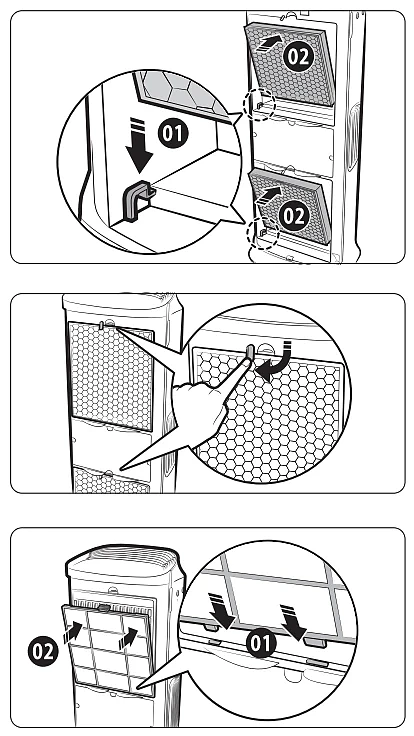 montaż filtrów w oczyszczaczu powietrza Samsung montaż filtrów w oczyszczaczu powietrza Samsung
