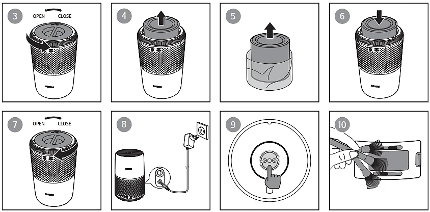 montaż filtrów w oczyszczaczu powietrza Philips montaż filtrów w oczyszczaczu powietrza Philips