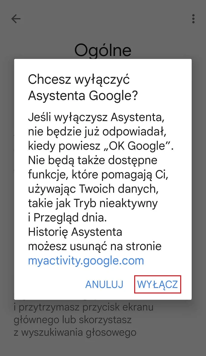 Jak wyłączyć Asystenta Google w smartfonie
