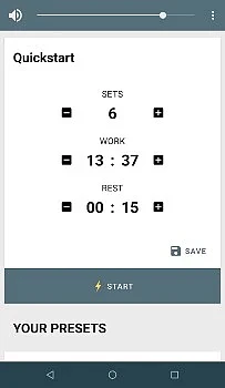 aplikacja Internal Timer czas ćwiczeń