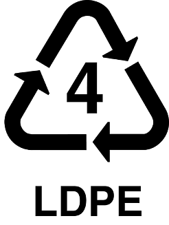 LPDE - symbol na plastikowych opakowaniach