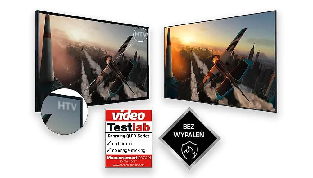 Telewizor Samsung QLED bez wypaleń Telewizor Samsung QLED bez wypaleń