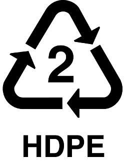 HDPE - symbol na plastikowych opakowaniach