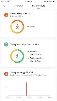 aplikacja Mi Fit rejestracja aktywności