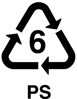 PS - symbol na plastikowych opakowaniach