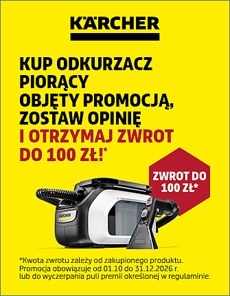 Kup odkurzacz piorący Karcher i otrzymaj zwrot do 100 zł