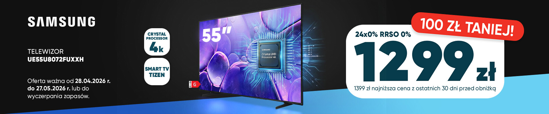 Telewizor Samsung UE55U8072FUXXH