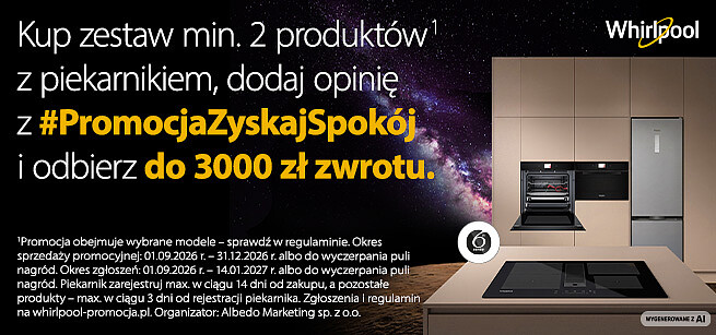 Kup zestaw Whirlpool i odbierz do 3000 zł zwrotu