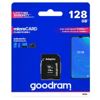 Karta MicroSD GoodRam 128 GB cl 10 UHS I + adapter