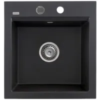 Zlewozmywak granitowy Kernau KGS M 45 1B Black Metallic