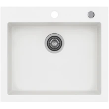 Zlewozmywak granitowy Kernau KGS H 60 1B Pure White