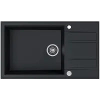 Zlewozmywak granitowy Kernau KGS N 6586 1B1D Deep Black
