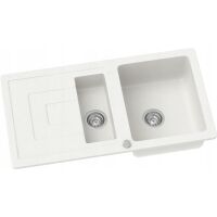 Zlewozmywak granitowy Kernau KGS R 60 1,5B1D White