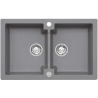 Zlewozmywak granitowy Kernau KGS A 80 2B Grey Metallic