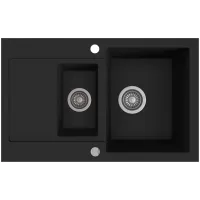 Zlewozmywak granitowy Kernau KGS H 6080 1,5B1D Deep Black