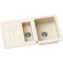 Zlewozmywak granitowy Kernau KGS R 60 1,5B1D Old White