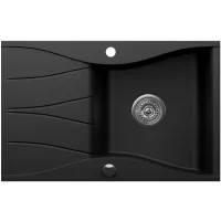 Zlewozmywak granitowy Kernau KGS O 6078 1B1D Deep Black