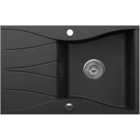 Zlewozmywak granitowy Kernau KGS O 6078 1B1D Black Metallic