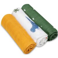 Pieluszki bambusowe Lionelo Bamboo Set Dino 3 szt.
