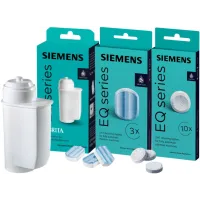 Zestaw akcesoriów do ekspresów Siemens tabletki czyszczące + tabletki odkamieniające + filtr
