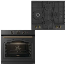 Zestaw AGD do zabudowy Gorenje Piekarnik BOS67371CLB + Płyta gazowa GW6D42CLB Retro 60cm