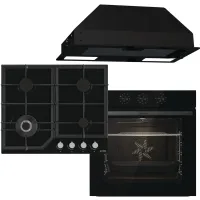 Zestaw AGD do zabudowy Gorenje Piekarnik BO6725E02BG + Płyta gazowa GTW641KB + Okap BHI681EB