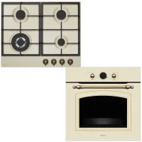 Zestaw AGD do zabudowy Amica Retro Płyta Gazowa  PGA 6101APCI RETRO + Piekarnik  ED17319W RETRO Beżowy