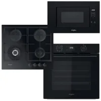 Zestaw AGD do zabudowy Whirlpool Piekarnik OMSK 58CU1B + Płyta gazowa AKTL 629NB1 +  Kuchenka mikrofalowa WMF 200 GNB