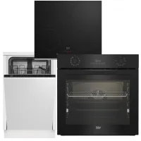 Zestaw AGD do zabudowy Beko Piekarnik BBIR 17300BCS+ Płyta HII 64402MTX+ Zmywarka  DIS 35025 45 cm