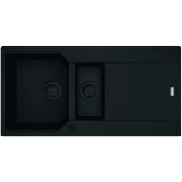Zlewozmywak granitowy Franke Urban UBG 651-100 GSC Czarny mat/czarny odpływ
