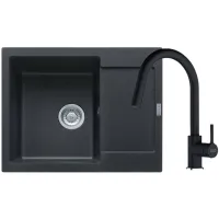 Zestaw granitowy Zlewozmywak Franke Maris MRG 611-62 + Bateria Lina pull-out Onyx