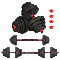 Zestaw Hantli bitumicznych + Gryf Springos 2x20kg