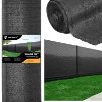 Siatka cieniująca Springos 140 GSM 1,5X10m SN0040 Czarna