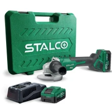 Zestaw szlifierka kątowa Stalco AGS20-125BL + Aku. 2x 4Ah S-97301