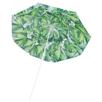 Parasol ogrodowy Springos BU0016 160 cm Zielono-biały liście