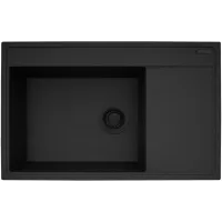 Zlewozmywak granitowy Pyramis Camea 79x50 1B1D L Volcano Black edition