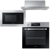 Zestaw AGD do zabudowy Samsung Piekarnik NV 64R3531BS+ Mikrofalówka MG 23A7013CT+ Okap NK 24M1030IS Inox 60