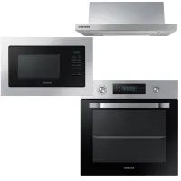 Zestaw AGD do zabudowy Samsung Piekarnik NV 64R3531BS+ Mikrofalówka MG 23A7013CT+ Okap NK 24M1030IS Inox 60