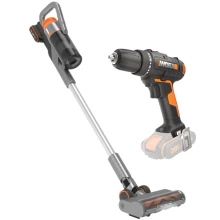 Zestaw WORX Odkurzacz pionowy WX038 2x2Ah + Wiertarko-wkrętarka WX100.9