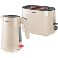 Zestaw Bosch MyMoment Toster TAT2M127 + Czajnik TWK2M167 Beżowy