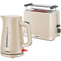 Zestaw Bosch MyMoment Toster TAT3M127 + Czajnik TWK3M127 Beżowy