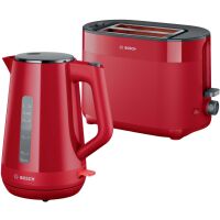 Zestaw Bosch MyMoment Toster TAT2M124 + Czajnik TWK1M124 Czerwony
