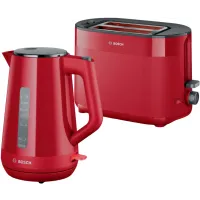 Zestaw Bosch MyMoment Toster TAT2M124 + Czajnik TWK1M124 Czerwony