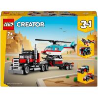 Klocki LEGO Creator 3w1 Ciężarówka z platformą i helikopterem 31146