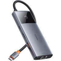 Adapter Hub Baseus 6w1 Metal Gleam 2xUSB-C