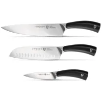 Zestaw Zwieger Nóż szefa 20cm + Nóż Santoku 18cm + Nóż do warzyw i owoców 10cm Obsidian