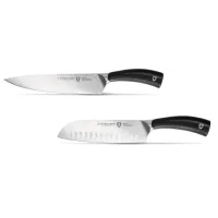Zestaw Zwieger Nóż Santoku 18cm + Nóż szefa 20cm Obsidian