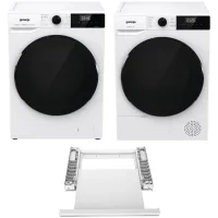 Zestaw AGD Gorenje Pralka WNHAI94APS/PL + Suszarka DHNA93/PL + Łącznik SKHNA90W/PL