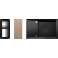 Zlewozmywak granitowy Kernau KGS Y 6078 1B1D Deep Black