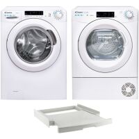 Zestaw AGD Candy Pralka CS 1292DE-S 9kg + Suszarka CSOE H8A2TE-S 8kg + Łącznik WSK-1110U